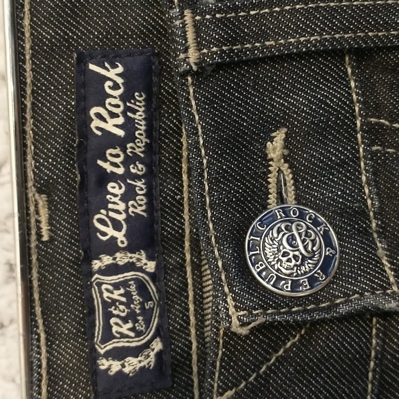 Rock and Republic Low Rise Straight Leg Jeans Size 5 - Picture 6 of 9